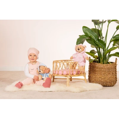 TEDDY HERMANN Maskotka miś pluszowy 30 cm w różowej piżamie | Pan Piksel
