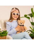 TEDDY HERMANN Maskotka miś pluszowy 30 cm z bandaną w gwiazdki beżowy | Pan Piksel