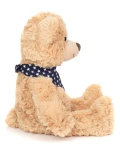 TEDDY HERMANN Maskotka miś pluszowy 30 cm z bandaną w gwiazdki beżowy | Pan Piksel