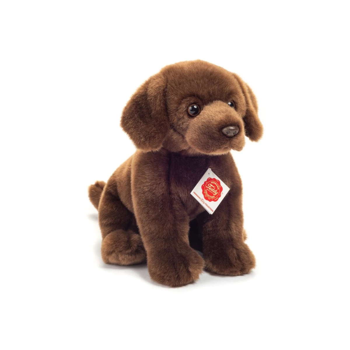 TEDDY HERMANN Maskotka Labrador siedzący ciemnobrązowy 25 cm | Pan Piksel