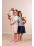 TEDDY HERMANN Maskotka miś pluszowy 30 cm z bandaną w gwiazdki beżowy | Pan Piksel