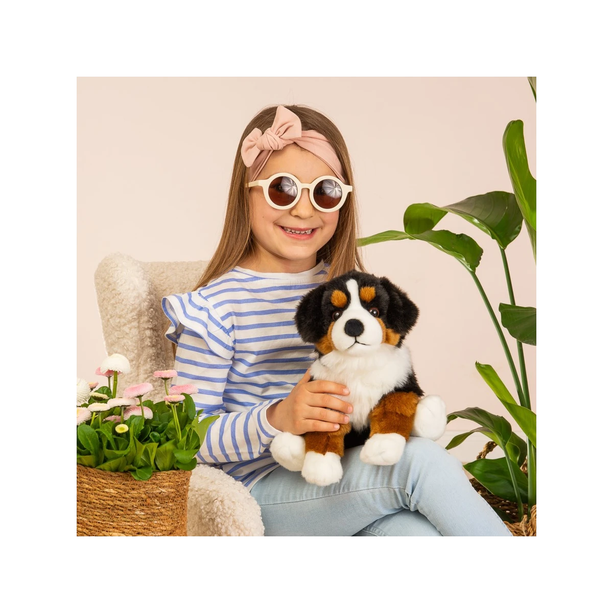 TEDDY HERMANN Maskotka Berneński Pies Pasterski siedzący 29 cm | Pan Piksel