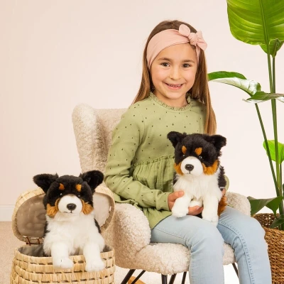 TEDDY HERMANN Maskotka Trójkolorowy Border Collie siedzący 30 cm | Pan Piksel
