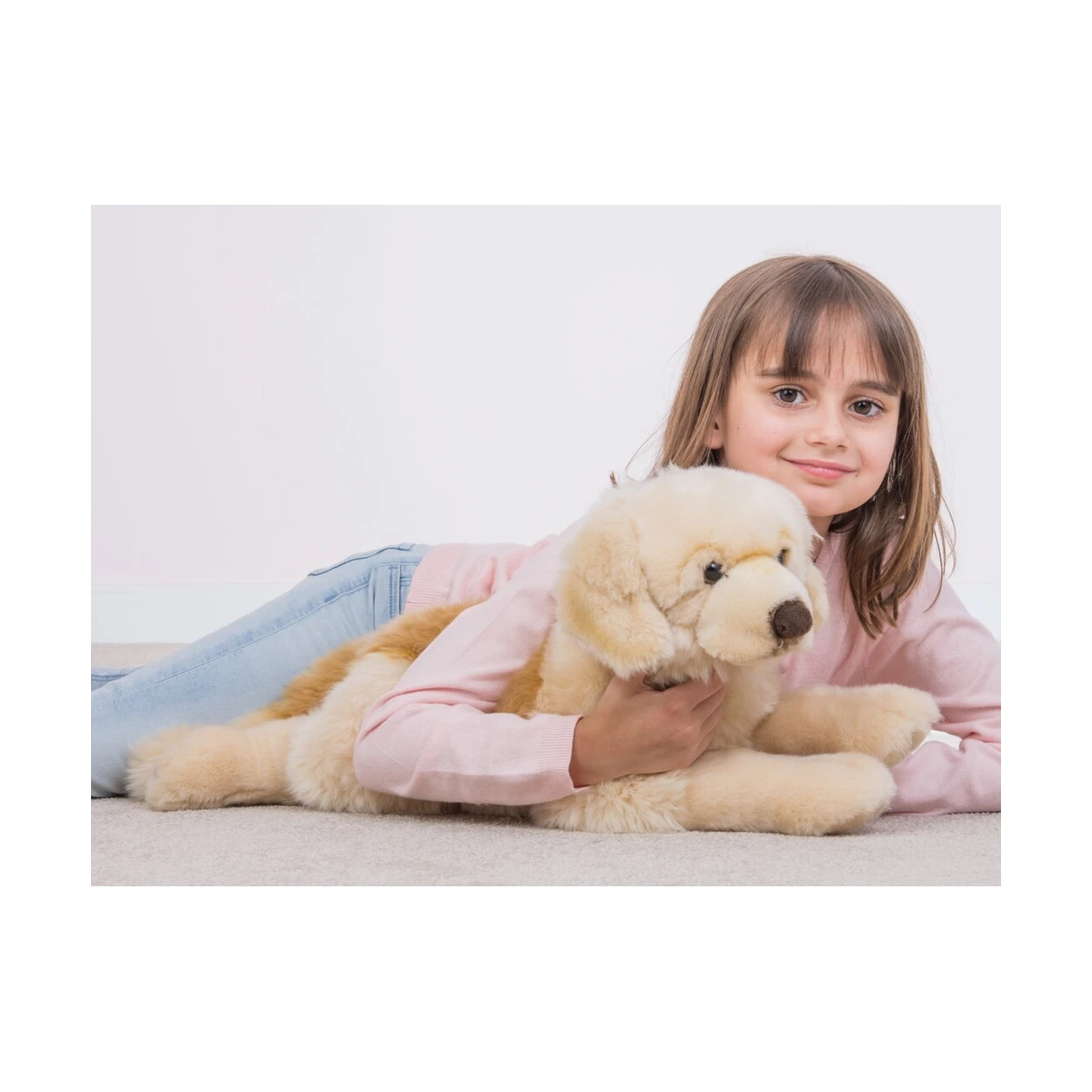 TEDDY HERMANN Maskotka Golden Retriever leżący 60 cm | Pan Piksel