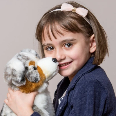 TEDDY HERMANN Maskotka Owczarek Australijski siedzący 30 cm | Pan Piksel