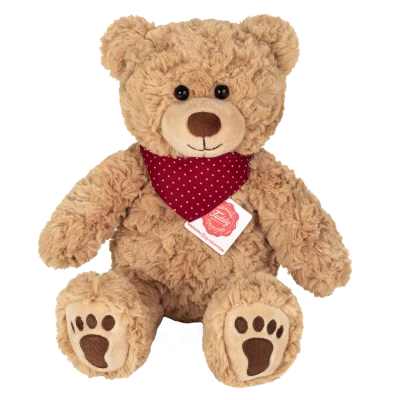 TEDDY HERMANN Maskotka miś pluszowy 30 cm z apaszką Curtis | Pan Piksel