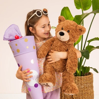 TEDDY HERMANN Maskotka miś pluszowy Brown 55 cm z haftowanymi łapkami | Pan Piksel