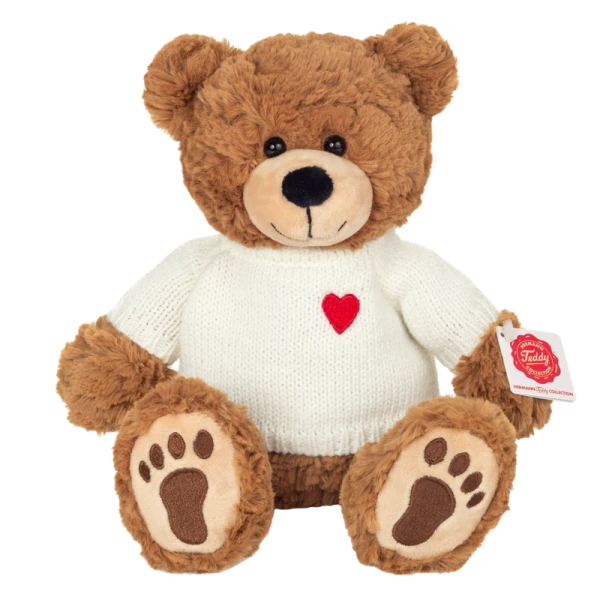 TEDDY HERMANN Maskotka miś pluszowy 30 cm w swetrze Percy | Pan Piksel