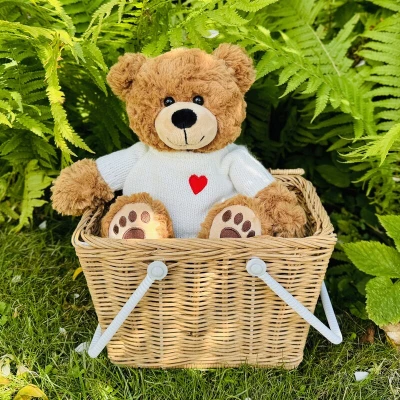TEDDY HERMANN Maskotka miś pluszowy 30 cm w swetrze Percy | Pan Piksel