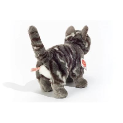 TEDDY HERMANN Kot Szary Pręgowany stojący 20 cm maskotka dla dzieci | Pan Piksel