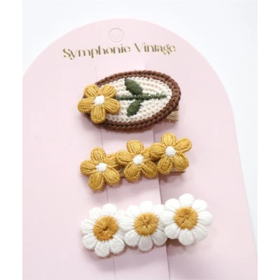 YUKO B. Spinki do włosów „SYMFONIA” – Vintage 3 szt. | Pan Piksel