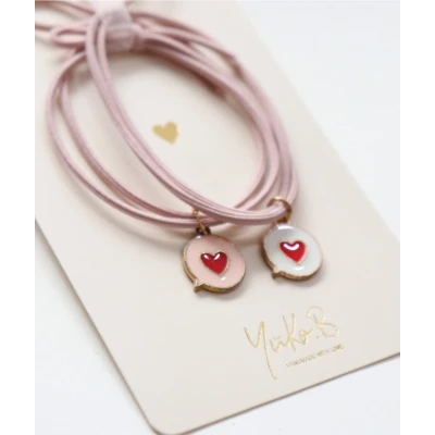YUKO B. Gumki do włosów / bransoletki Zgadnij kogo kocham...? 2 szt. | Pan Piksel
