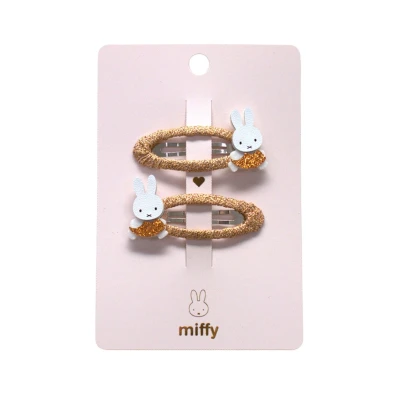 YUKO B. Spinki do włosów MIFFY – brązowe 2 szt. | Pan Piksel