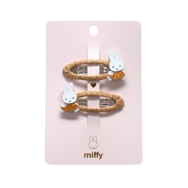 YUKO B. Spinki do włosów MIFFY – brązowe 2 szt. | Pan Piksel