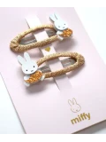 YUKO B. Spinki do włosów MIFFY – brązowe 2 szt. | Pan Piksel