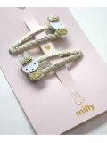 YUKO B. Spinki do włosów MIFFY złote 2 szt. | Pan Piksel