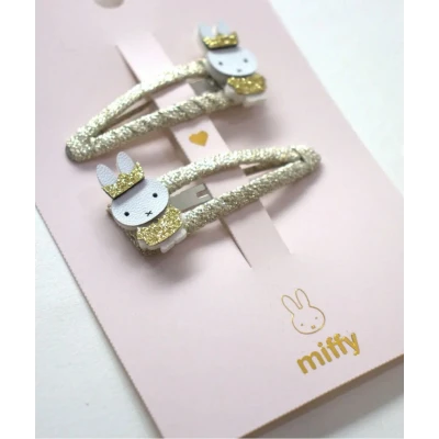 YUKO B. Spinki do włosów MIFFY złote 2 szt. | Pan Piksel