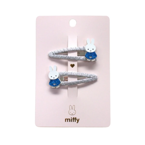 YUKO B. Spinki do włosów MIFFY niebieskie 2 szt. | Pan Piksel