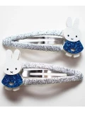 YUKO B. Spinki do włosów MIFFY niebieskie 2 szt. | Pan Piksel