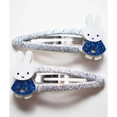 YUKO B. Spinki do włosów MIFFY niebieskie 2 szt. | Pan Piksel