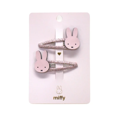YUKO B. Spinki do włosów MIFFY różowe 2 szt. | Pan Piksel