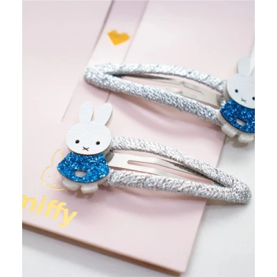 YUKO B. Spinki do włosów MIFFY niebieskie 2 szt. | Pan Piksel