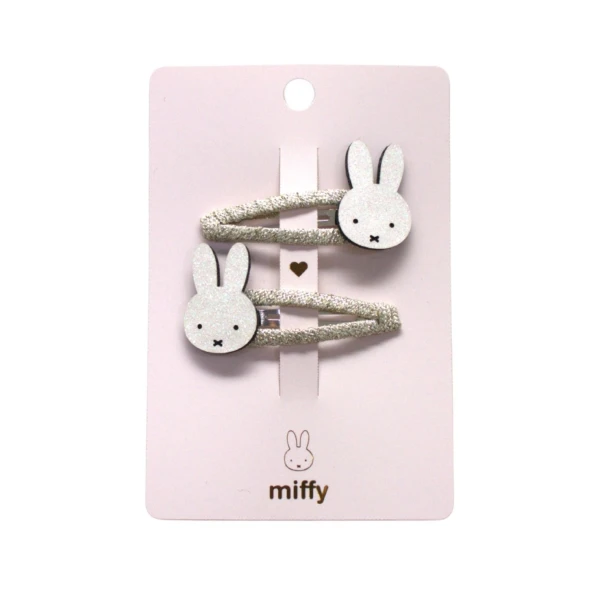 YUKO B. Spinki do włosów MIFFY białe 2 szt. | Pan Piksel