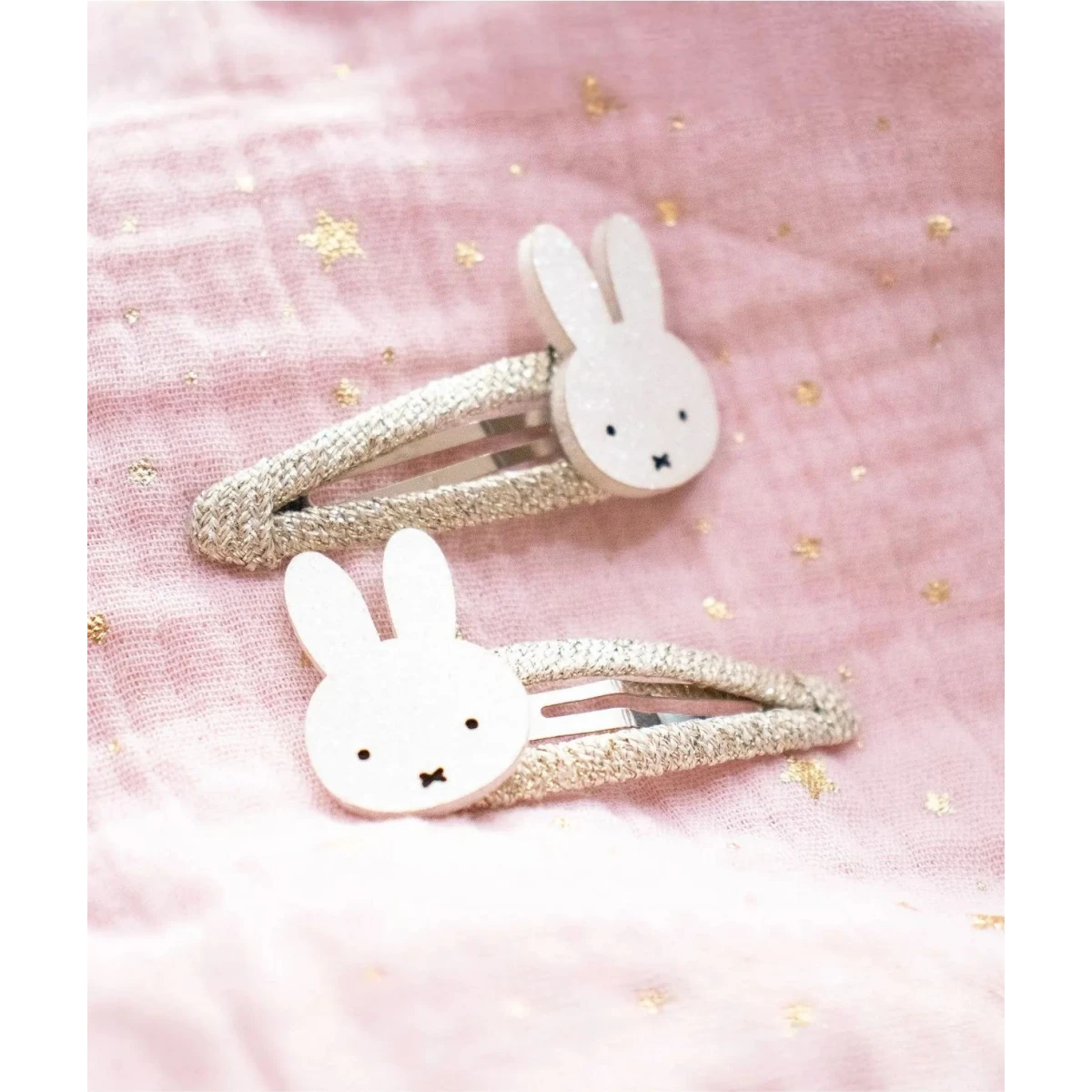YUKO B. Spinki do włosów MIFFY białe 2 szt. | Pan Piksel