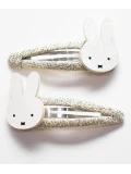YUKO B. Spinki do włosów MIFFY białe 2 szt. | Pan Piksel