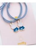 YUKO B. Gumki do włosów / bransoletki Miffy niebieskie 2 szt. | Pan Piksel