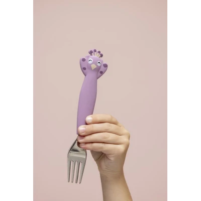 TRIXIE Silikonowy Zestaw Sztućców 3 szt. Paw Baby | Pan Piksel