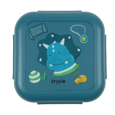 TRIXIE Pojemnik na przekąski z klipsami – Triceratops Sportowiec | Pan Piksel