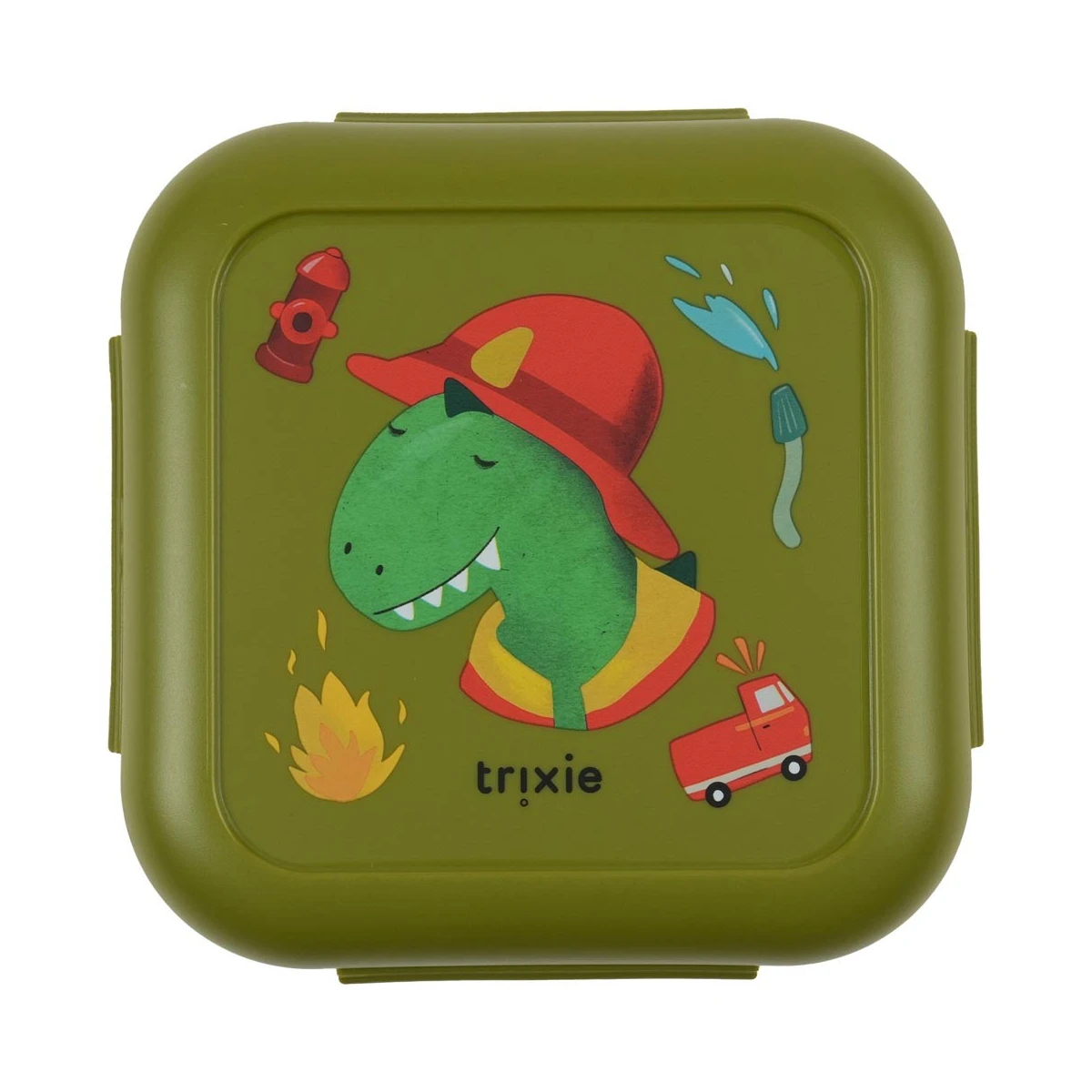 TRIXIE Pojemnik na przekąski z klipsami – Strażak Dino | Pan Piksel