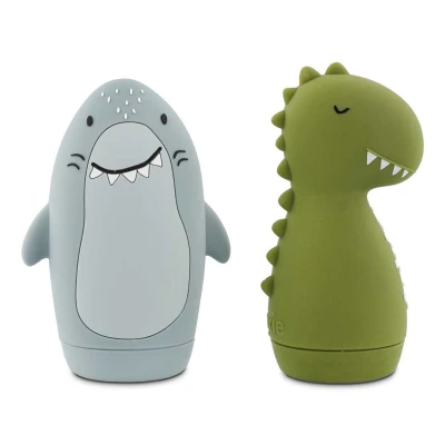 TRIXIE Zabawki do kąpieli tryskające wodą – Dino i Rekin Baby | Pan Piksel