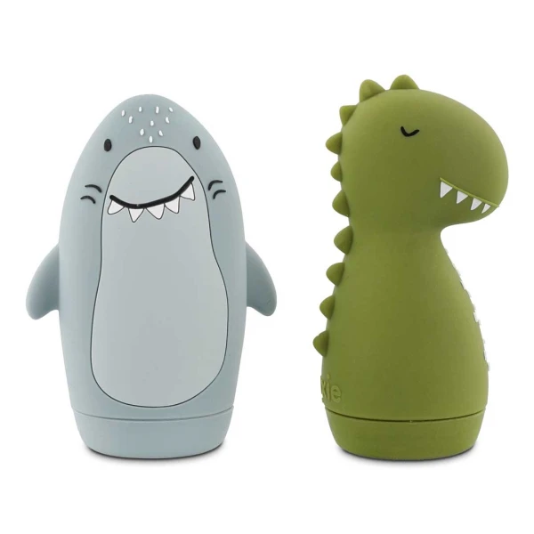 TRIXIE Zabawki do kąpieli tryskające wodą – Dino i Rekin Baby | Pan Piksel