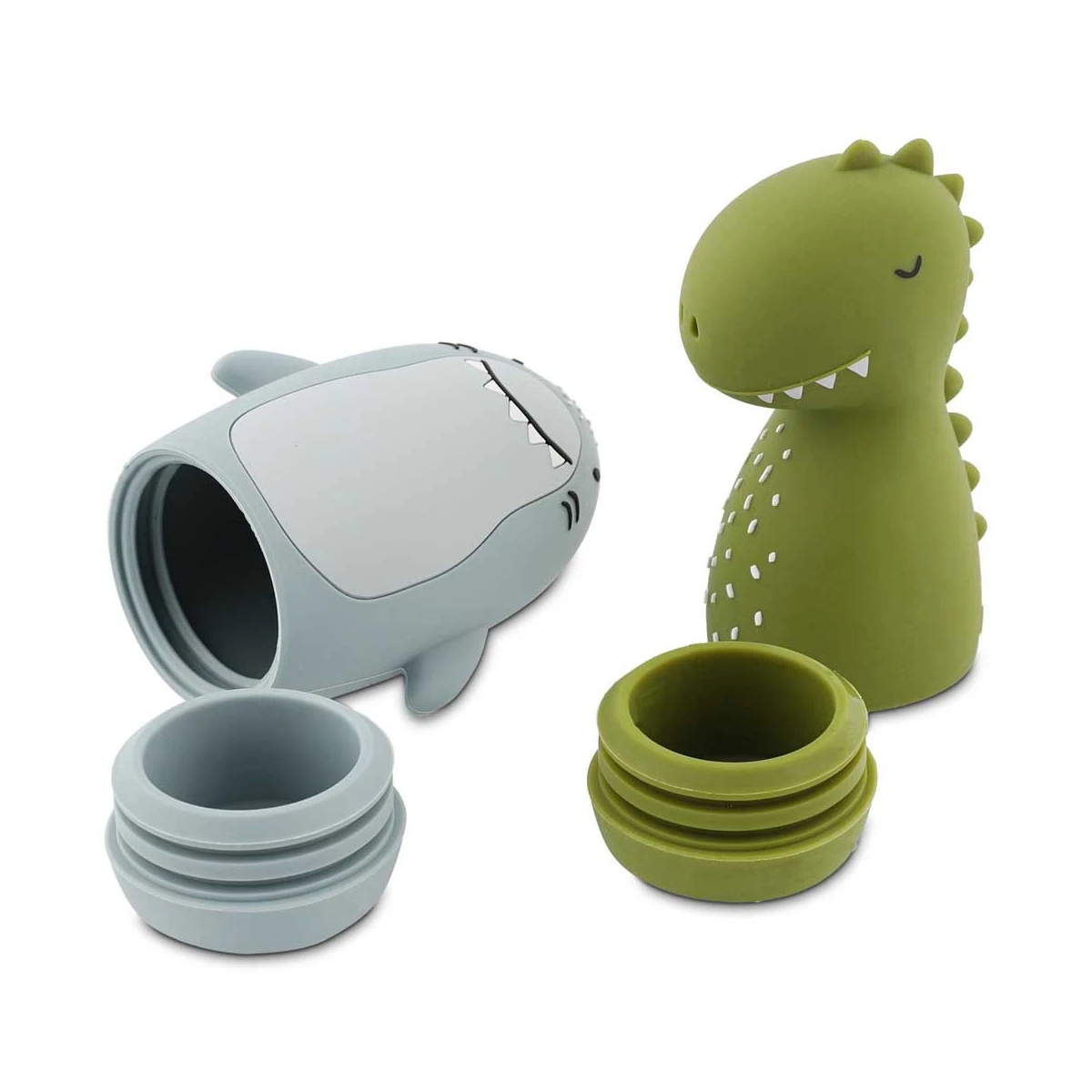 TRIXIE Zabawki do kąpieli tryskające wodą – Dino i Rekin Baby | Pan Piksel