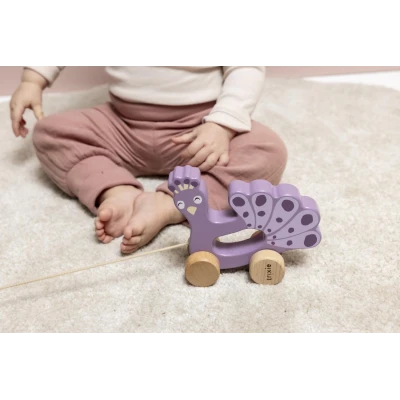TRIXIE Drewniana zabawka do ciągnięcia Paw Baby | Pan Piksel