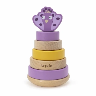 TRIXIE Drewniana zabawka piramida Paw Baby | Pan Piksel