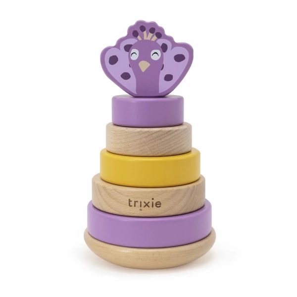 TRIXIE Drewniana zabawka piramida Paw Baby | Pan Piksel