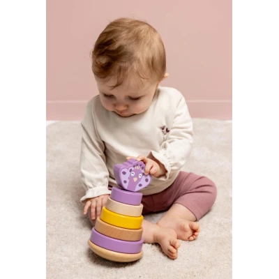 TRIXIE Drewniana zabawka piramida Paw Baby | Pan Piksel