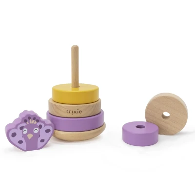 TRIXIE Drewniana zabawka piramida Paw Baby | Pan Piksel