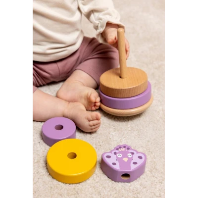 TRIXIE Drewniana zabawka piramida Paw Baby | Pan Piksel