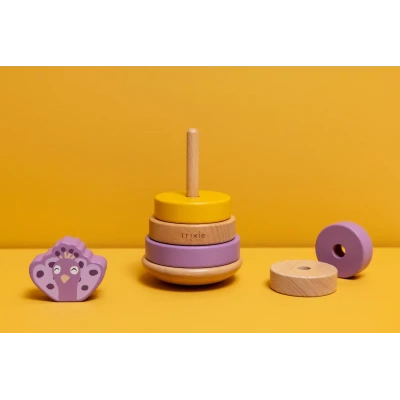 TRIXIE Drewniana zabawka piramida Paw Baby | Pan Piksel