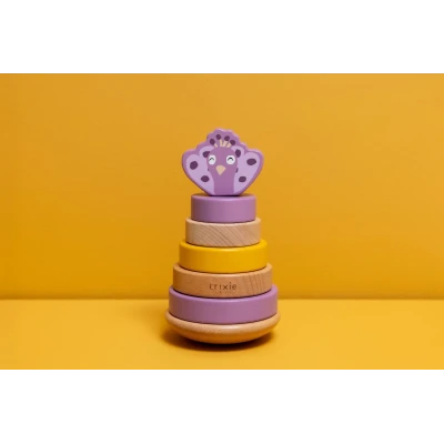 TRIXIE Drewniana zabawka piramida Paw Baby | Pan Piksel