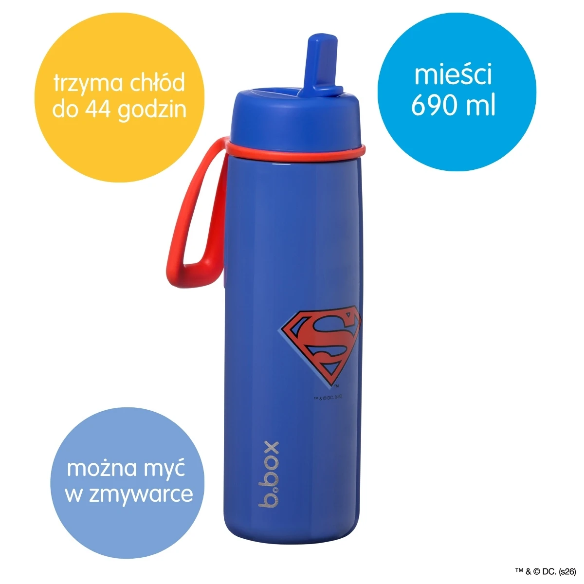 B.BOX Superman by Butelka termiczna 690 ml | Pan Piksel