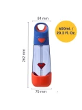 B.BOX Superman by Butelka na wodę tritanowa ze słomką 600 ml | Pan Piksel