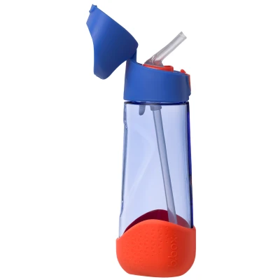 B.BOX Superman by Butelka na wodę tritanowa ze słomką 600 ml | Pan Piksel