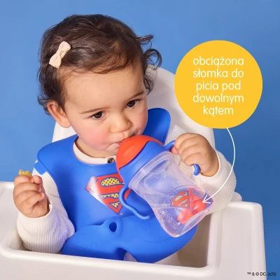 B.BOX Superman by Bidon ze słomką 240 ml | Pan Piksel