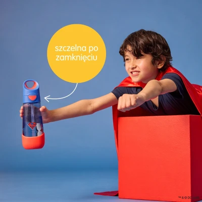 B.BOX Superman by Butelka na wodę tritanowa ze słomką 600 ml | Pan Piksel