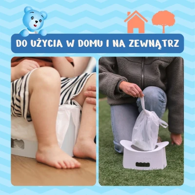 POTETTE Nocnik turystyczny składany EasyGo jasnoszary | Pan Piksel
